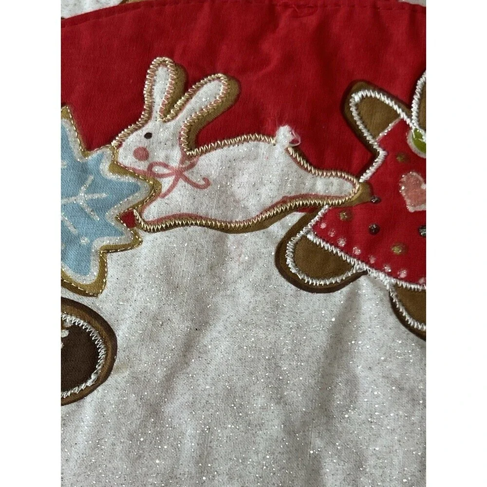 Set of 4 St Nicholas Square Christmas GINGERBREAD Oval Placemats 18 x 12 Cotton